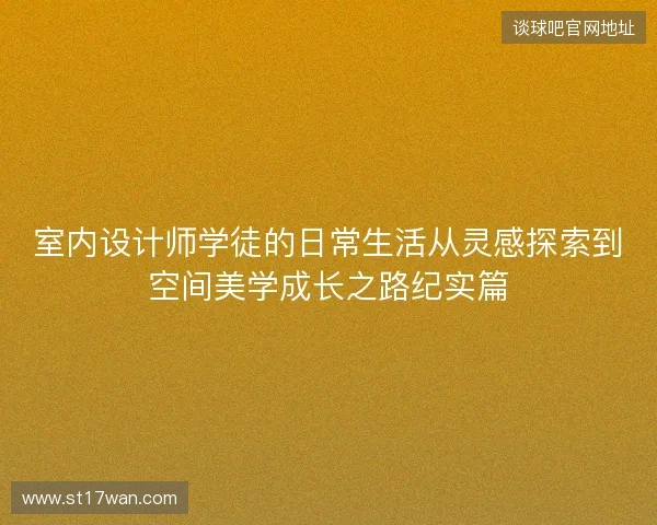 室内设计师学徒的日常生活从灵感探索到空间美学成长之路纪实篇 室内设计师学徒的日常生活从灵感探索到空间美学成长之路纪实篇